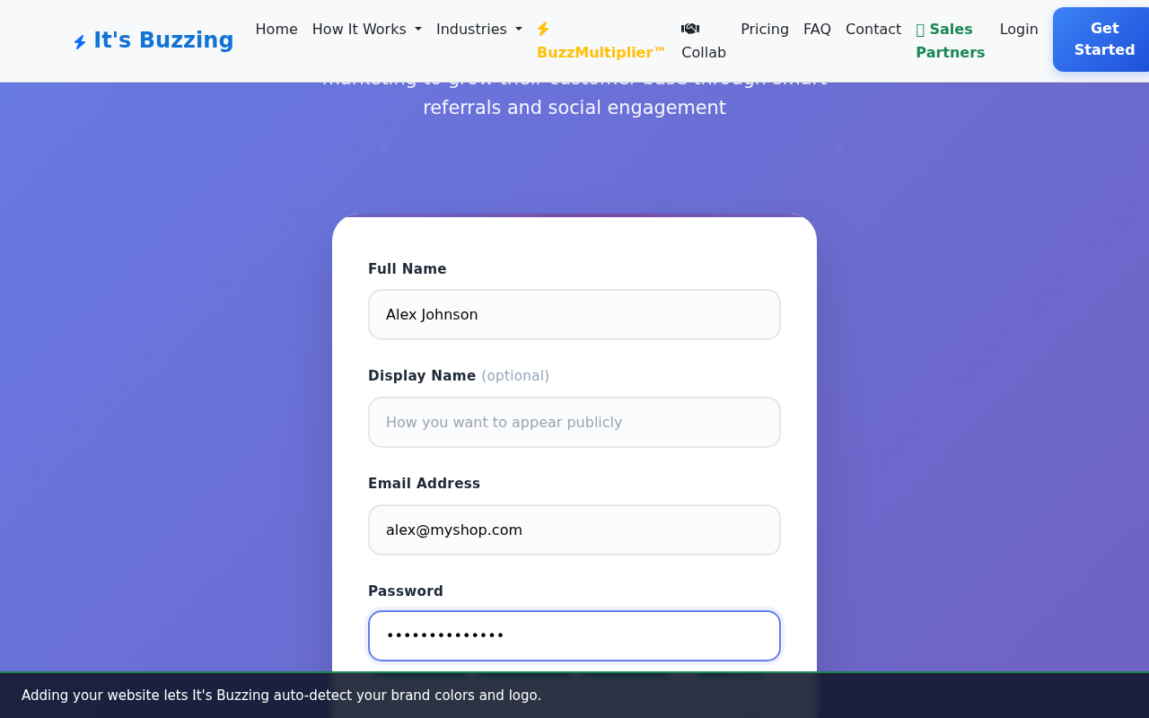 Add Your Website (Optional)